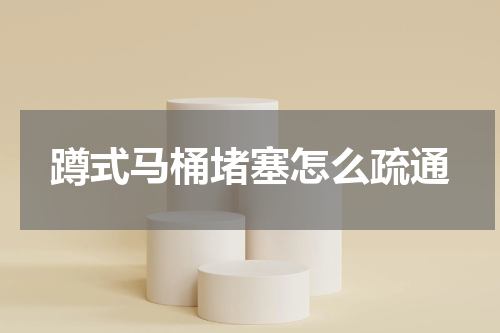 蹲式马桶堵塞怎么疏通