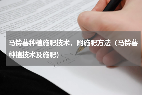 马铃薯种植施肥技术，附施肥方法（马铃薯种植技术及施肥）