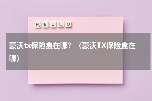 豪沃tx保险盒在哪？（豪沃TX保险盒在哪）