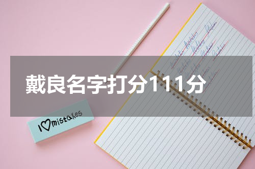 戴良名字打分111分