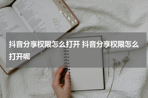 抖音分享权限怎么打开 抖音分享权限怎么打开呢