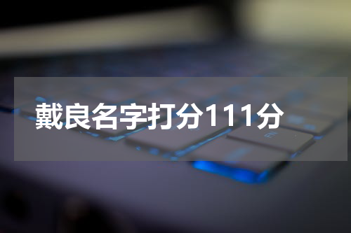 戴良名字打分111分