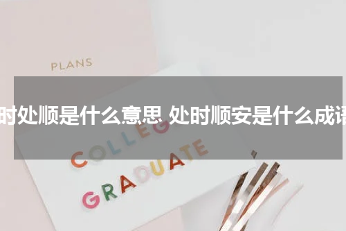 安时处顺是什么意思 处时顺安是什么成语