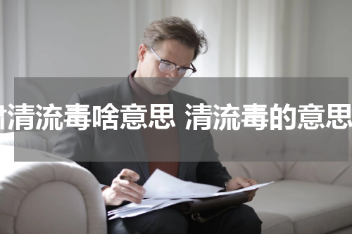 肃清流毒啥意思 清流毒的意思