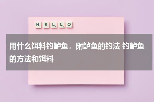 用什么饵料钓鲈鱼，附鲈鱼的钓法 钓鲈鱼的方法和饵料