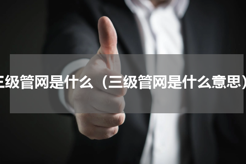 三级管网是什么（三级管网是什么意思）