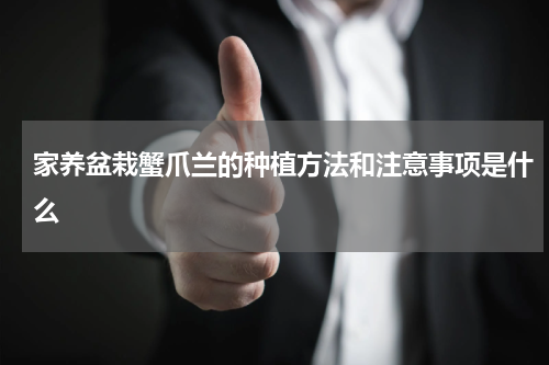 家养盆栽蟹爪兰的种植方法和注意事项是什么