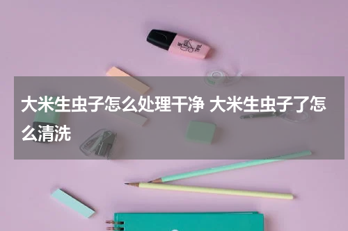大米生虫子怎么处理干净 大米生虫子了怎么清洗