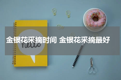 金银花采摘时间 金银花采摘最好