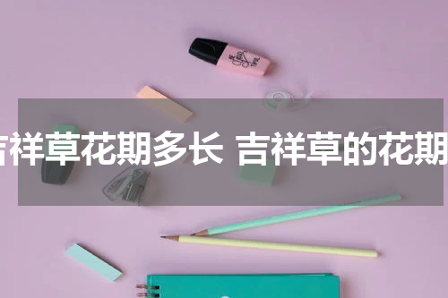 吉祥草花期多长 吉祥草的花期