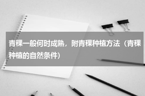 青稞一般何时成熟，附青稞种植方法（青稞种植的自然条件）