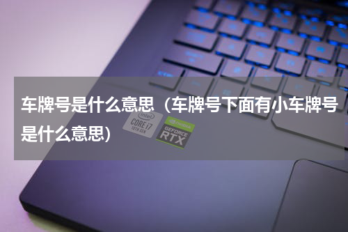 车牌号是什么意思（车牌号下面有小车牌号是什么意思）