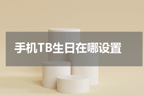 手机TB生日在哪设置