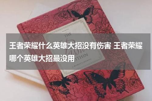 王者荣耀什么英雄大招没有伤害 王者荣耀哪个英雄大招最没用