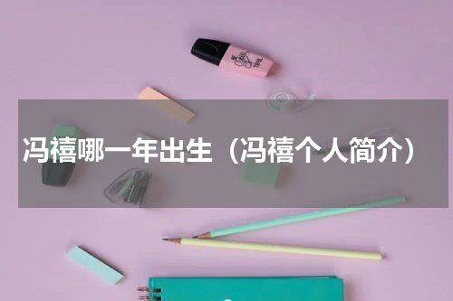 冯禧哪一年出生（冯禧个人简介）
