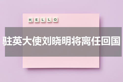 驻英大使刘晓明将离任回国