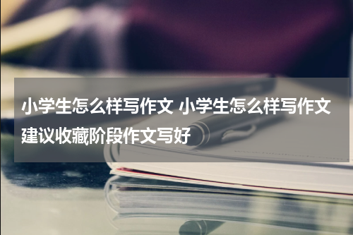 小学生怎么样写作文 小学生怎么样写作文建议收藏阶段作文写好