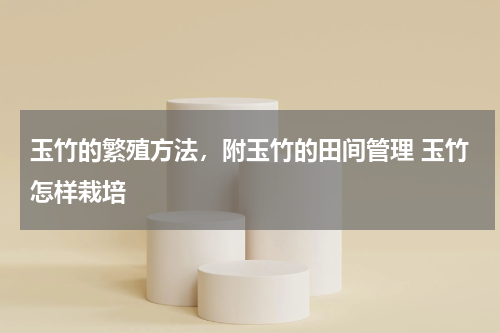 玉竹的繁殖方法，附玉竹的田间管理 玉竹怎样栽培