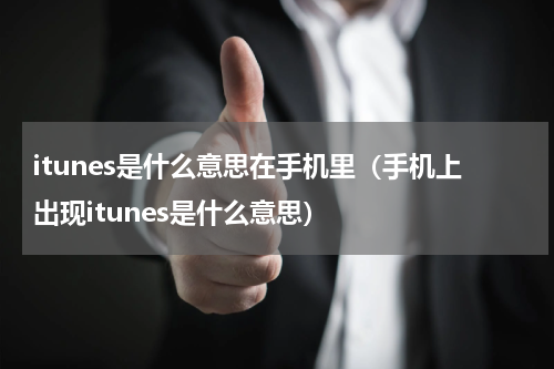 itunes是什么意思在手机里（手机上出现itunes是什么意思）
