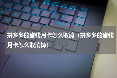 拼多多的省钱月卡怎么取消（拼多多的省钱月卡怎么取消掉）