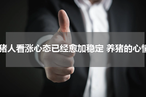 养猪人看涨心态已经愈加稳定 养猪的心情