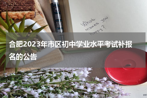 合肥2023年市区初中学业水平考试补报名的公告