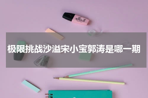 极限挑战沙溢宋小宝郭涛是哪一期