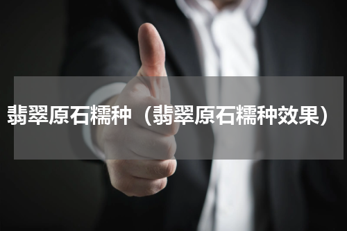 翡翠原石糯种（翡翠原石糯种效果）