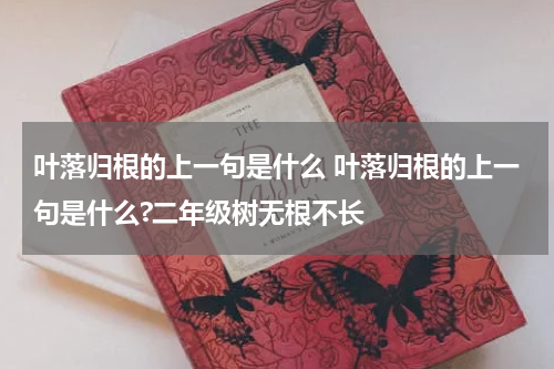 叶落归根的上一句是什么 叶落归根的上一句是什么?二年级树无根不长