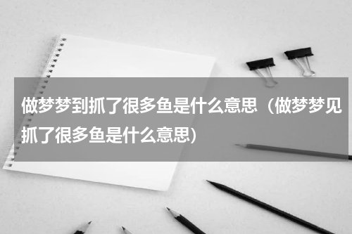 做梦梦到抓了很多鱼是什么意思（做梦梦见抓了很多鱼是什么意思）
