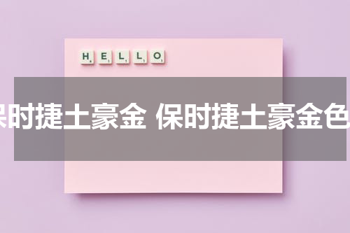 保时捷土豪金 保时捷土豪金色