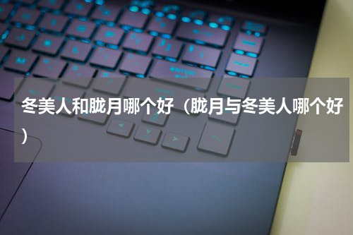 冬美人和胧月哪个好（胧月与冬美人哪个好）