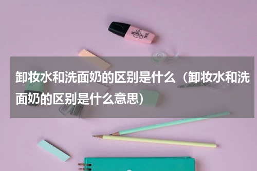 卸妆水和洗面奶的区别是什么（卸妆水和洗面奶的区别是什么意思）