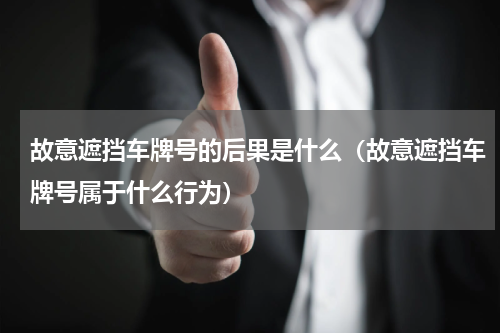 故意遮挡车牌号的后果是什么（故意遮挡车牌号属于什么行为）